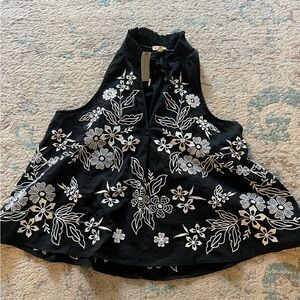 Anthropologie Pilcro Embroidered Top